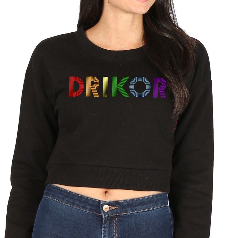 Rainbow DRIKOR Quad Stroke Crop Top Pullover